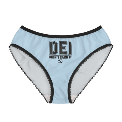 "DEI - Didn't Earn It" #14, Women's Briefs (Arctic Blue)
