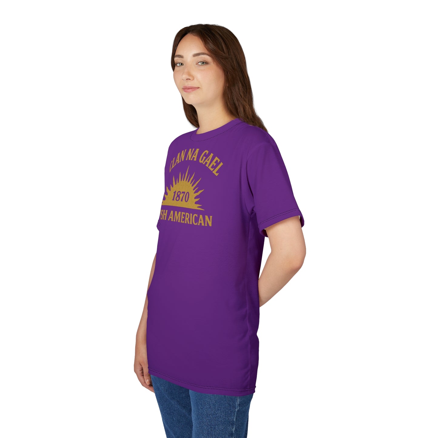 "Clan na Gael - Irish American", Unisex T-shirt (Vesper Violet)