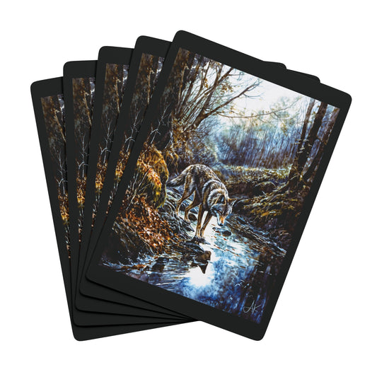 "Irish Wolf", Fine Art Playing Cards (Void Black)