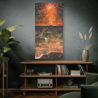 "Beacon in the Rings of Night", Fine Art Matte Canvas, Stretched, 1.25"