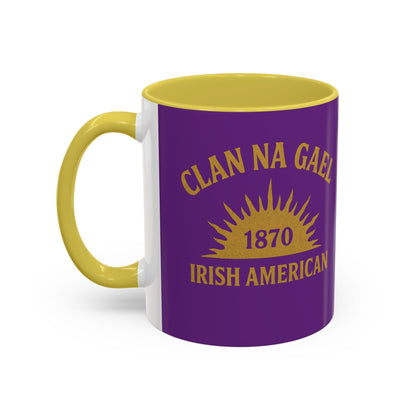 "Clan na Gael - Irish American", Colorful Mugs (11oz, 15oz) (Vesper Violet)