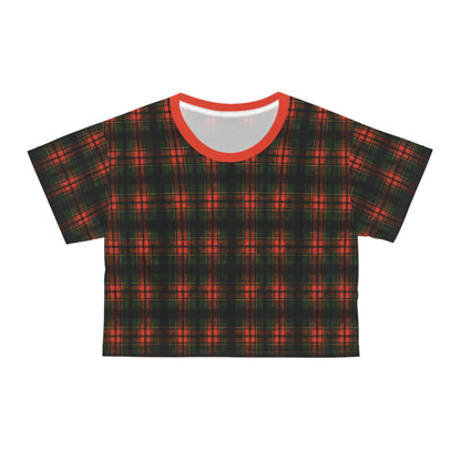 "Kilmor Brieve Tartan", Crop Tee (Brieve Red Collar)
