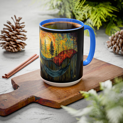 "Sacred Resonance", Colorful Mugs (11oz, 15oz)