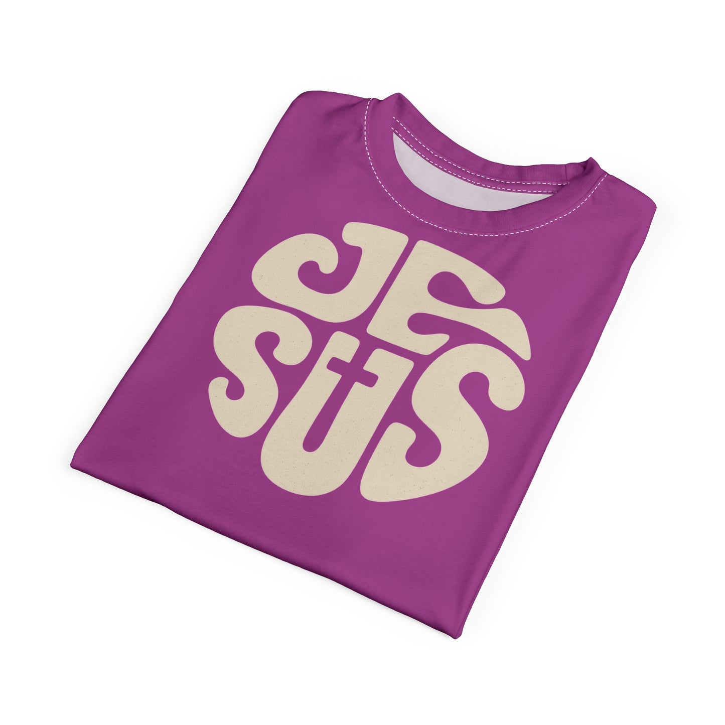 "Retro Jesus", Unisex T-shirt (Fuchsia)