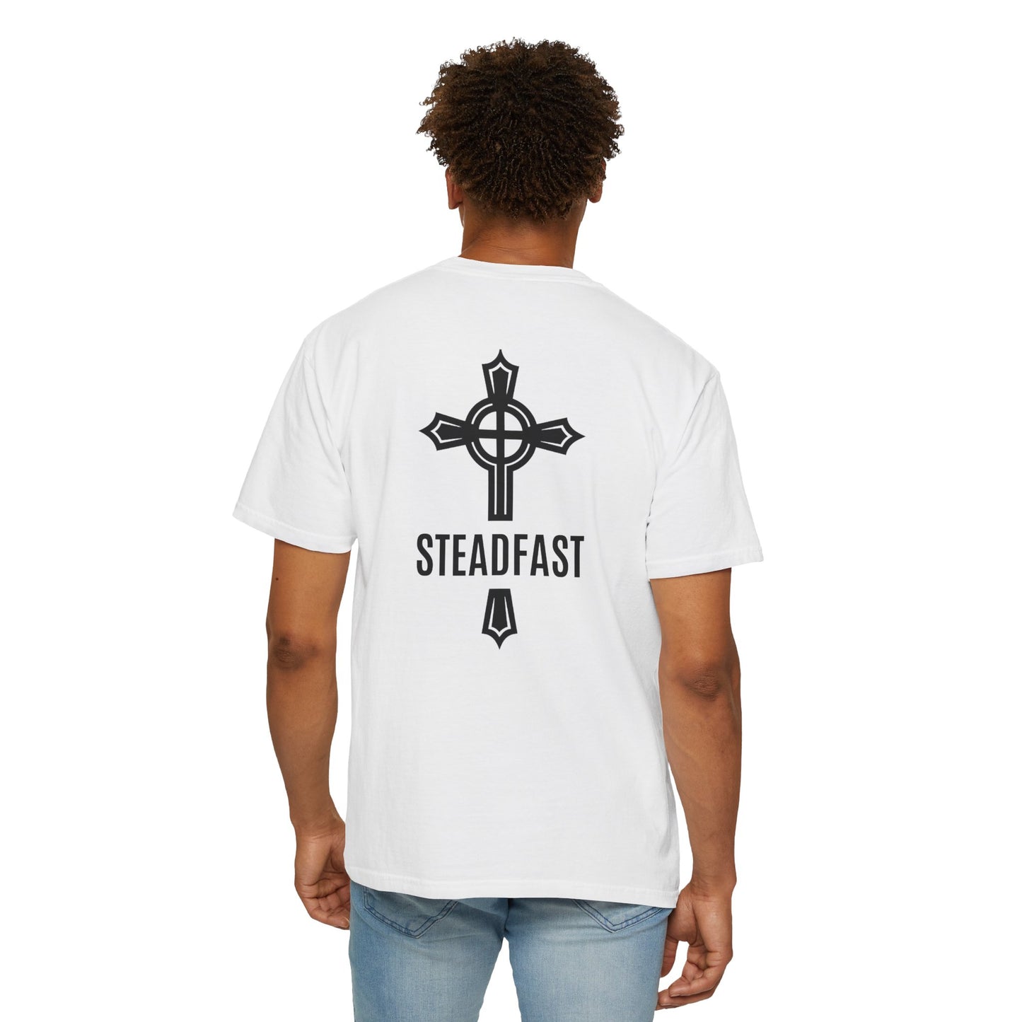 "Steadfast Cross in Black", Unisex T-shirt