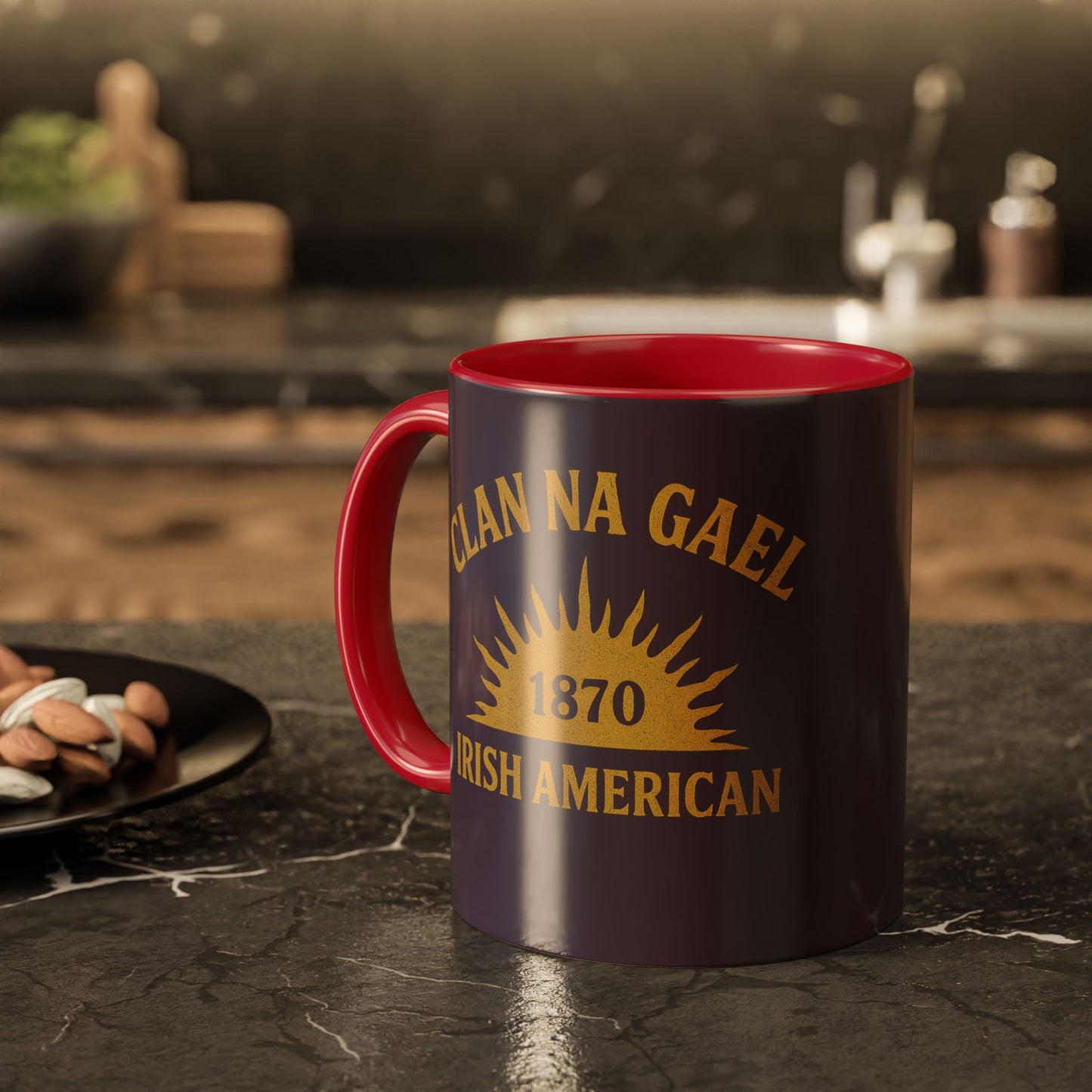 "Clan na Gael - Irish American", Colorful Mugs (11oz, 15oz) (Purple Verbena)