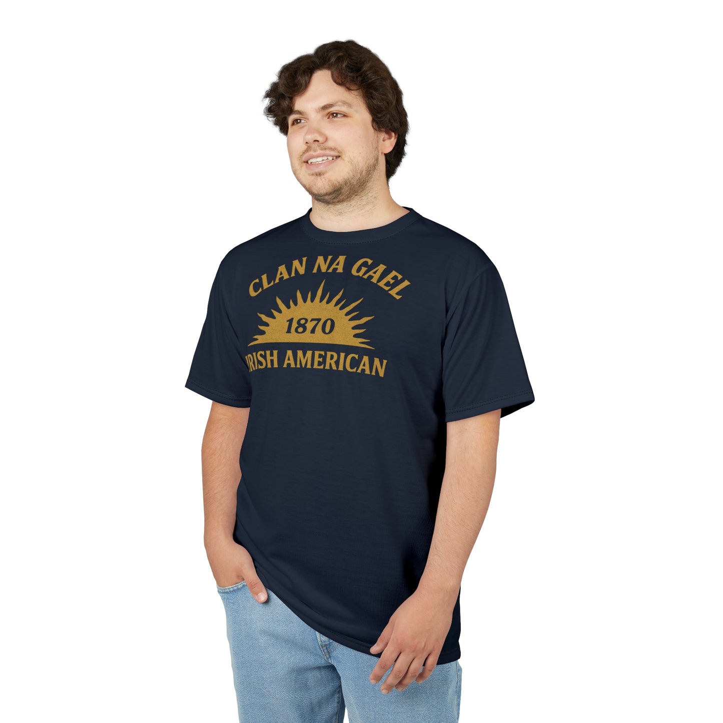 "Clan na Gael - Irish American", Unisex T-shirt (Trapped Darkness)