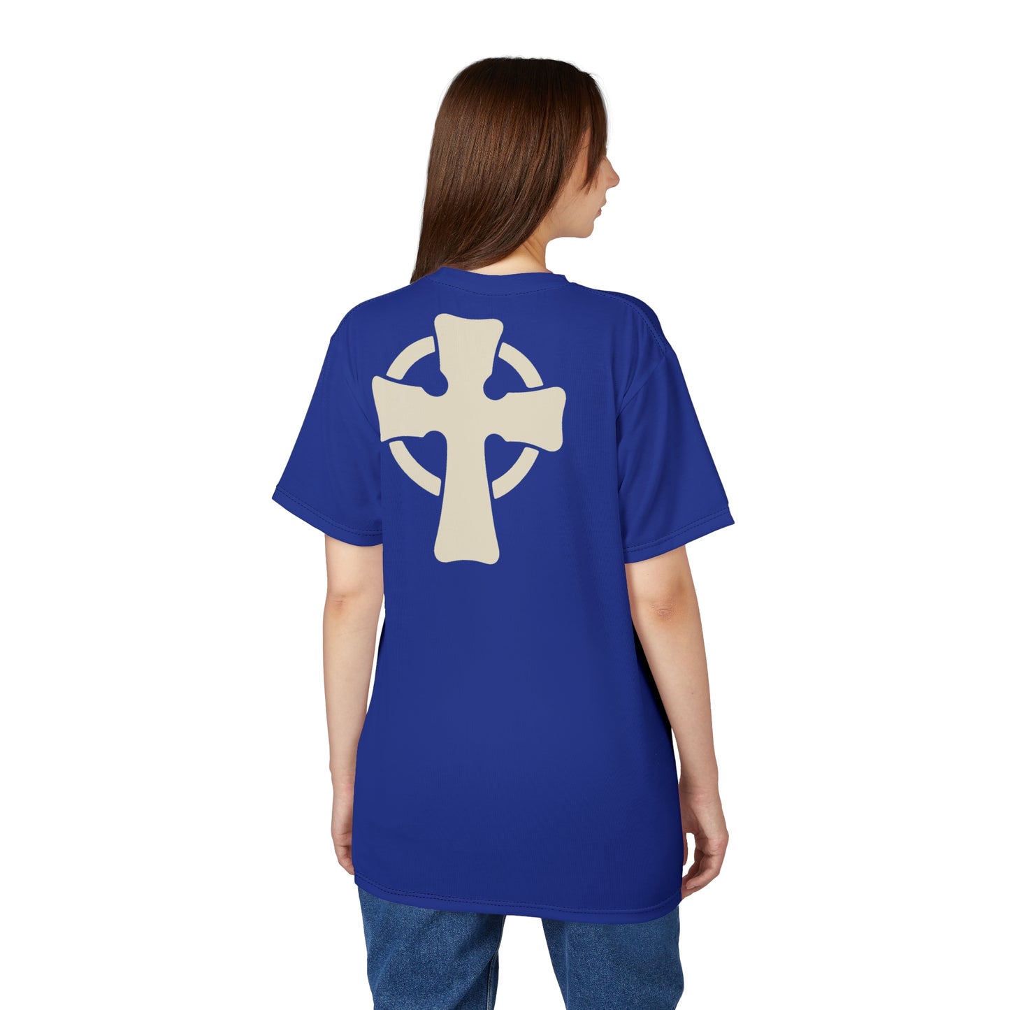 "Retro Jesus", Unisex T-shirt (Klein Blue)