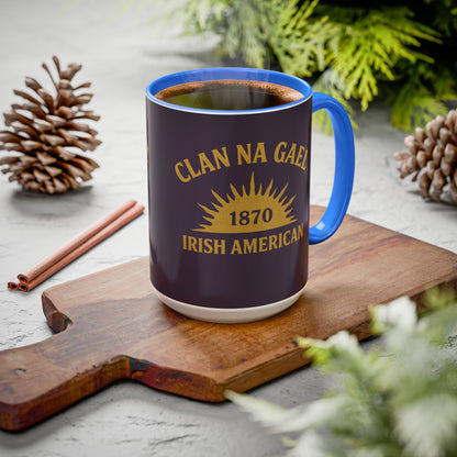 "Clan na Gael - Irish American", Colorful Mugs (11oz, 15oz) (Purple Verbena)