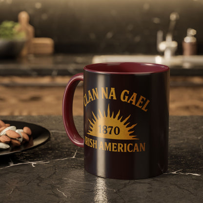"Clan na Gael - Irish American", Colorful Mugs (11oz, 15oz) (Seal Brown)