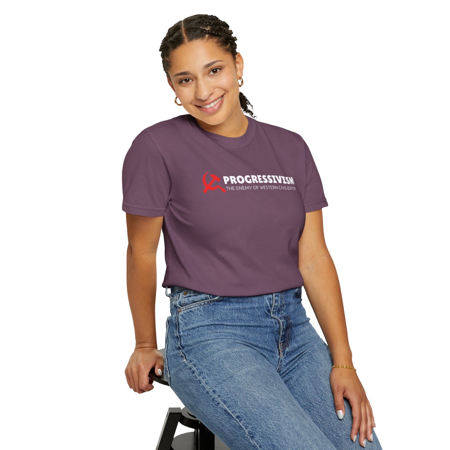 "Progressivism - Enemy of Western Civilization", Unisex T-shirt (Dark Colors)