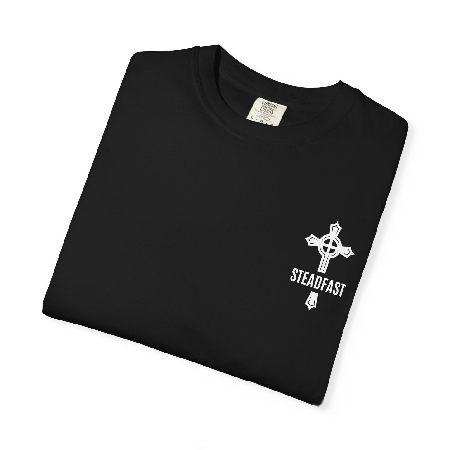"Steadfast Cross in White", Unisex T-shirt