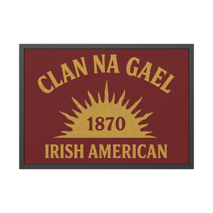 "Clan na Gael - Irish American", Framed Paper Poster (Palladius Red)