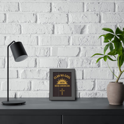 "Clan na Gael - Irish American", Framed Paper Poster (Seal Brown)