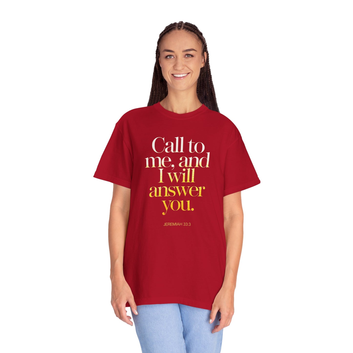"Call to Me - Jeremiah 33:3" #02, Unisex T-shirt