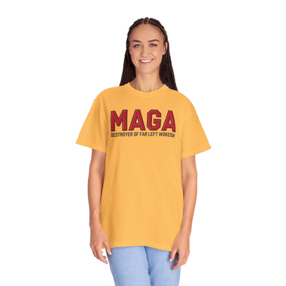 "MAGA - Destroyer of Far Left Wokeism", Unisex T-shirt