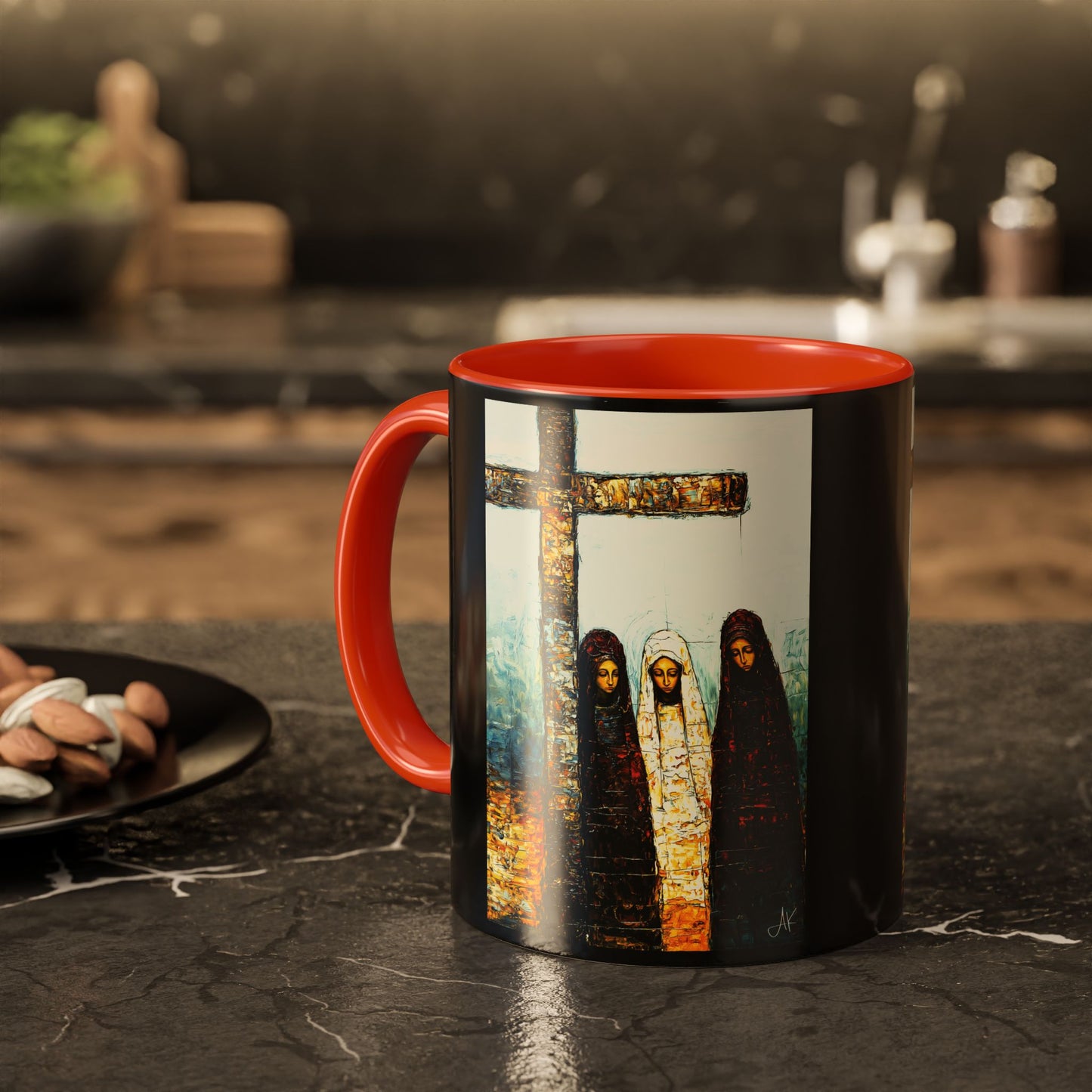 "At-the-Foot of the Cross - John 19:25", Colorful Mugs (11oz & 15oz)