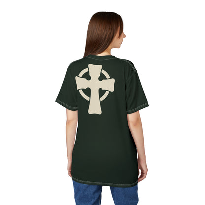 "Retro Jesus", Unisex T-shirt (Dark Woodland)