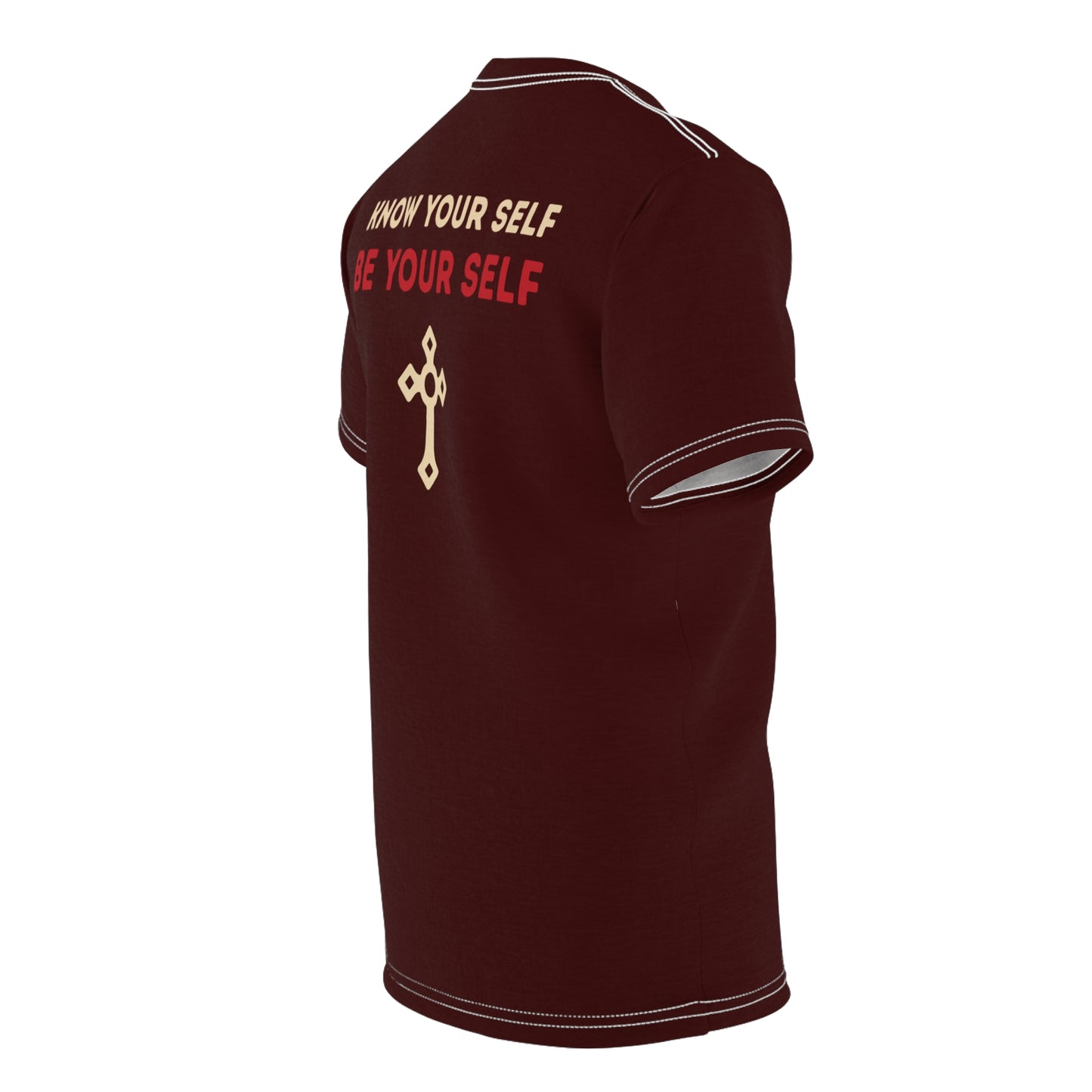 "Know Your Self", Unisex T-shirt (Mahogany)