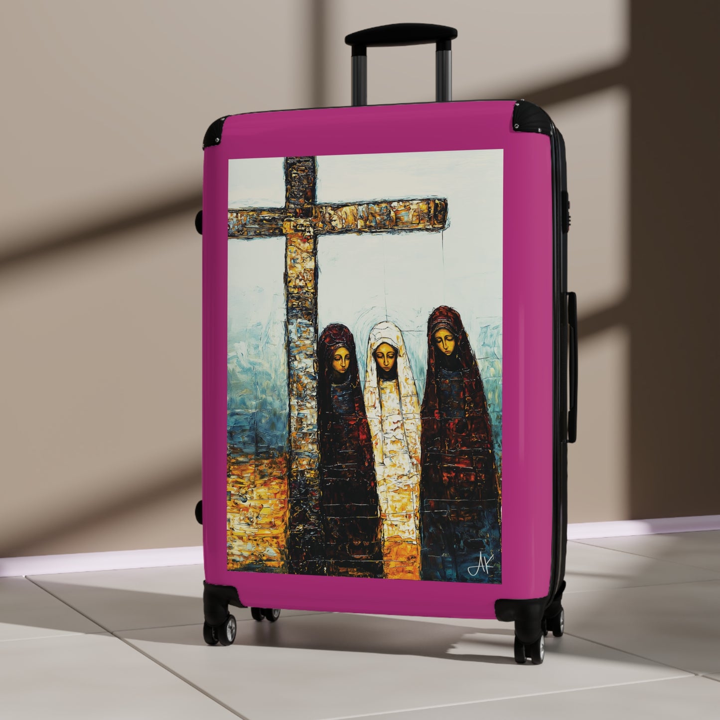 "At-the-Foot of the Cross - John 19:25", Suitcases (Dark Pink)