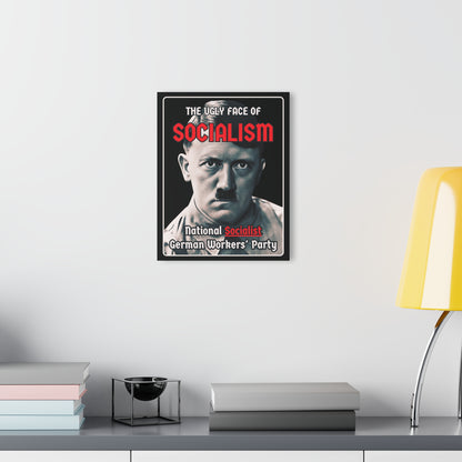 "The Ugly Face of Socialism", Acrylic Wall Prints (French Cleat Hanging) (Void Black)