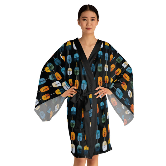"Skyroot Grove", Long Sleeve Kimono Robe