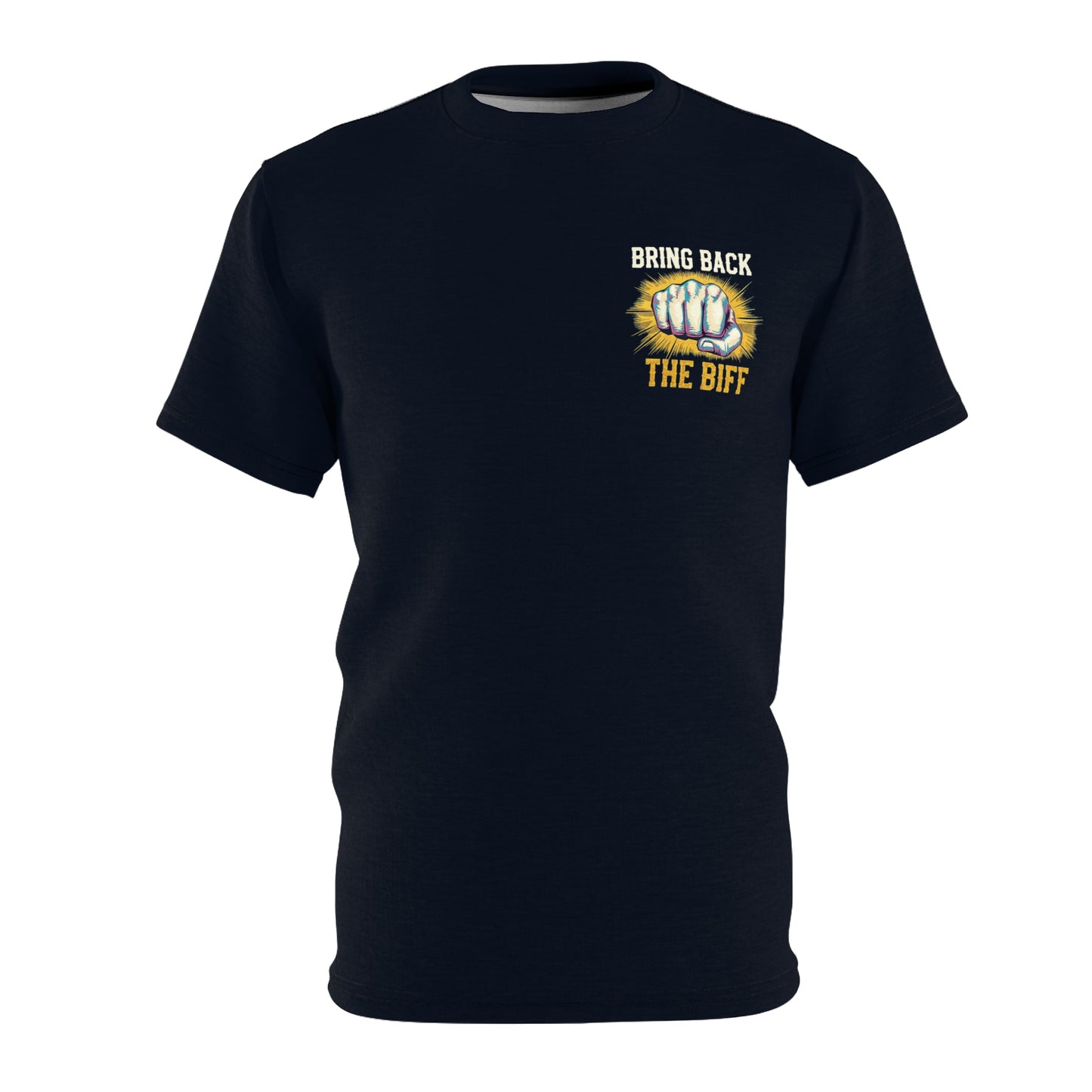 "Bring Back The Biff", Unisex T-shirt (Blackstone Blue)
