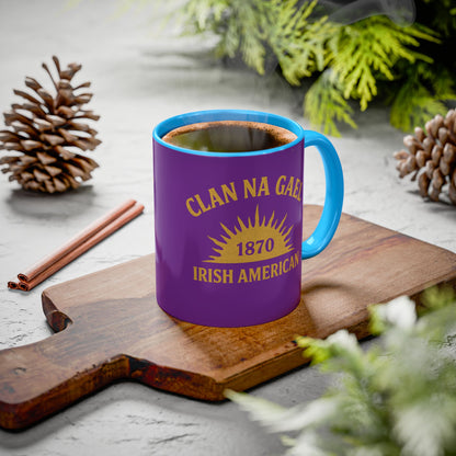"Clan na Gael - Irish American", Colorful Mugs (11oz, 15oz) (Vesper Violet)