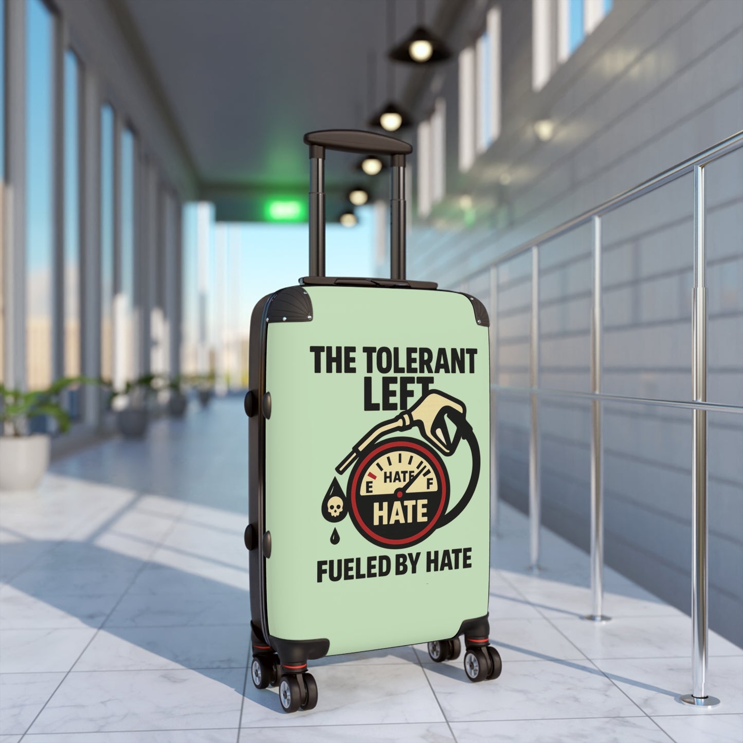 "The Tolerant Left", Suitcase (Soft Lime Green)