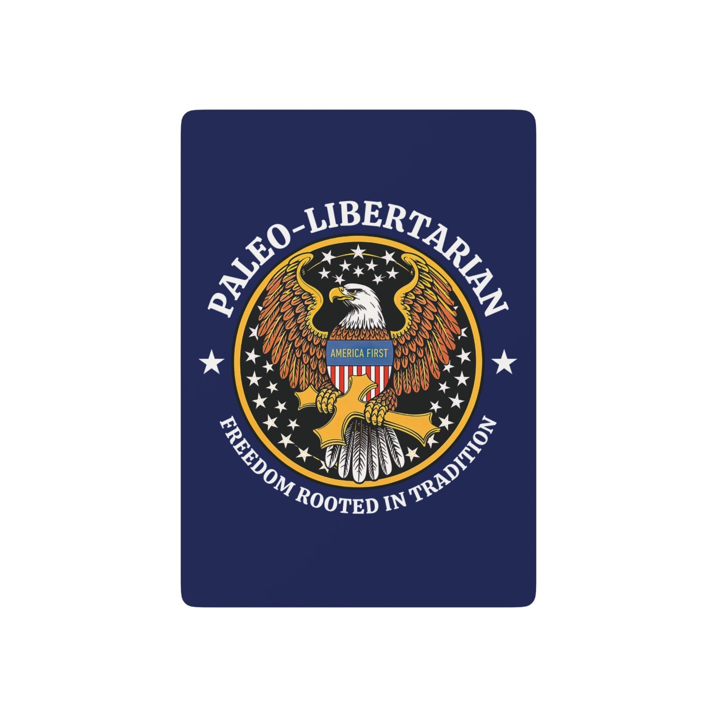 "Paleo-Libertarian" #01, Political Playing Cards (Norway Blue)
