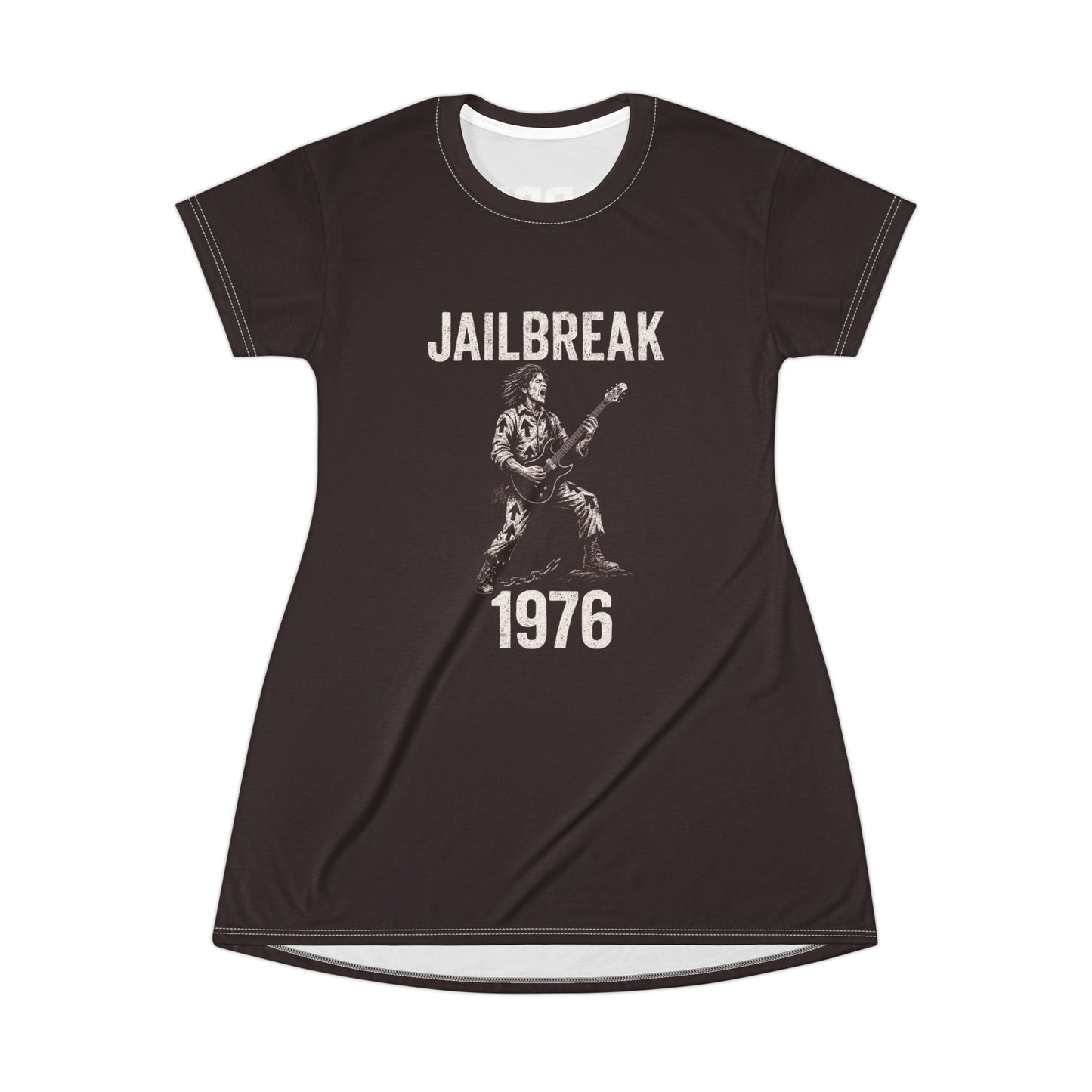 "Jailbreak 1976", T-Shirt Dress (Bloodcoal)