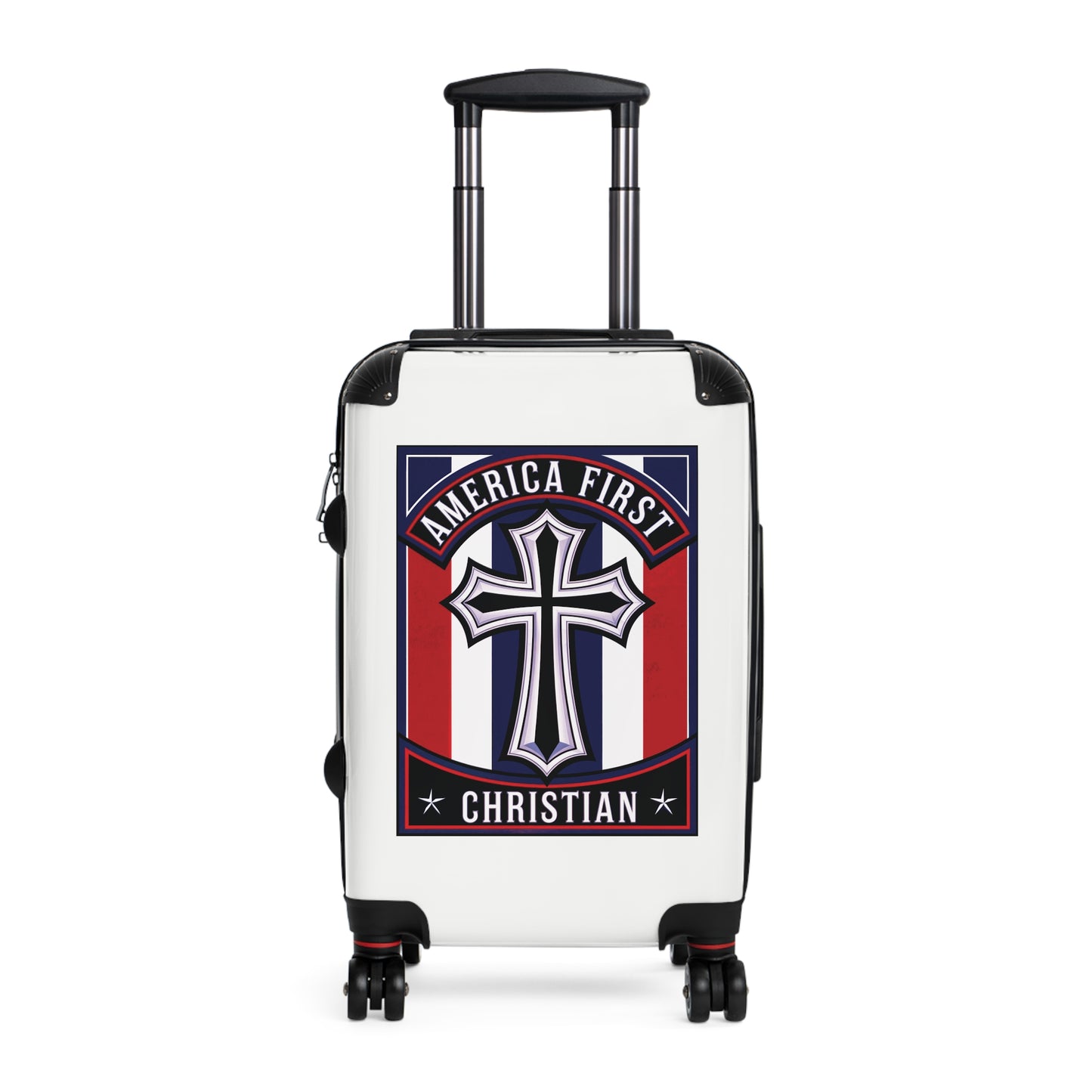 "America First Christian" Wall Art #11 Suitcases (Alabaster White)