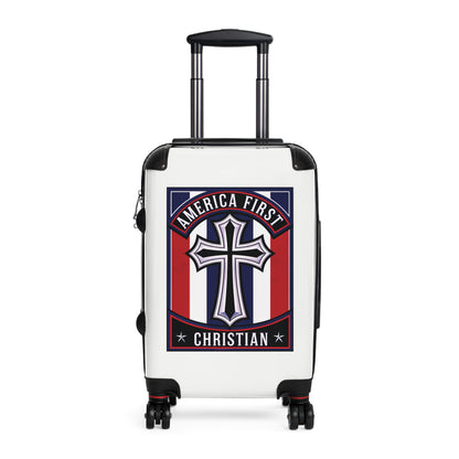 "America First Christian" Wall Art #11 Suitcases (Alabaster White)