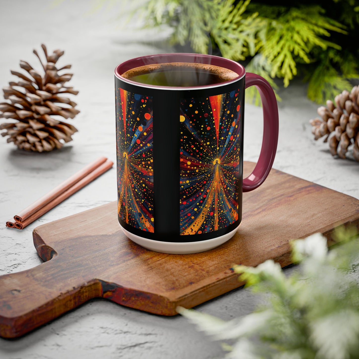 "Illuminated by Grace - 2 Corinthians 4:6", Colorful Mugs (11oz & 15oz)