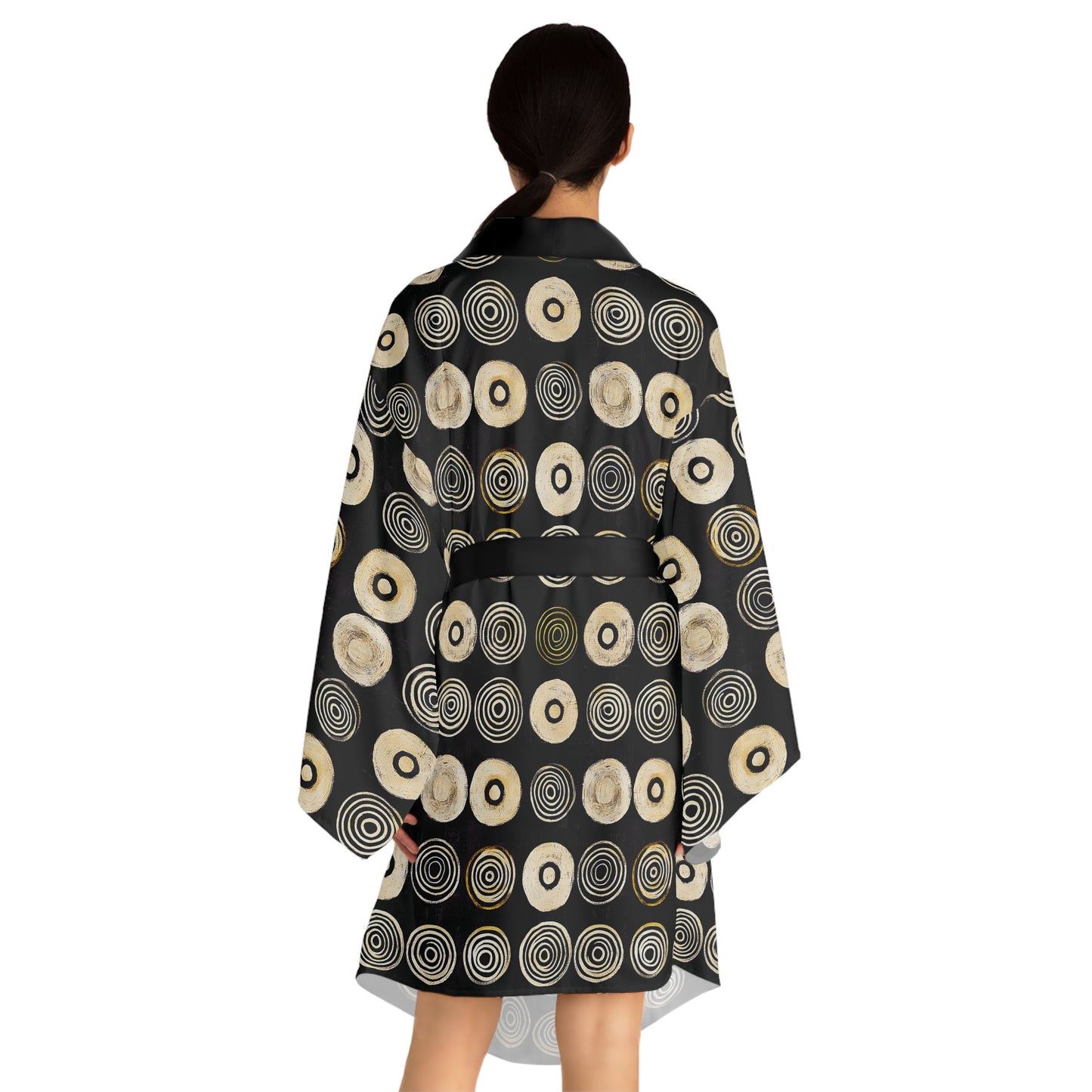 "Punk Polka", Long Sleeve Kimono Robe