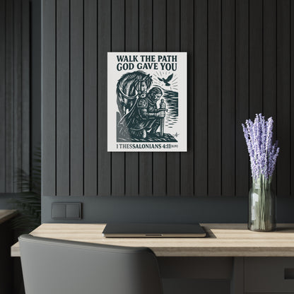"1 Thessalonians 4:11 (KJV)", Acrylic Wall Prints (French Cleat Hanging) (Porcelain White)