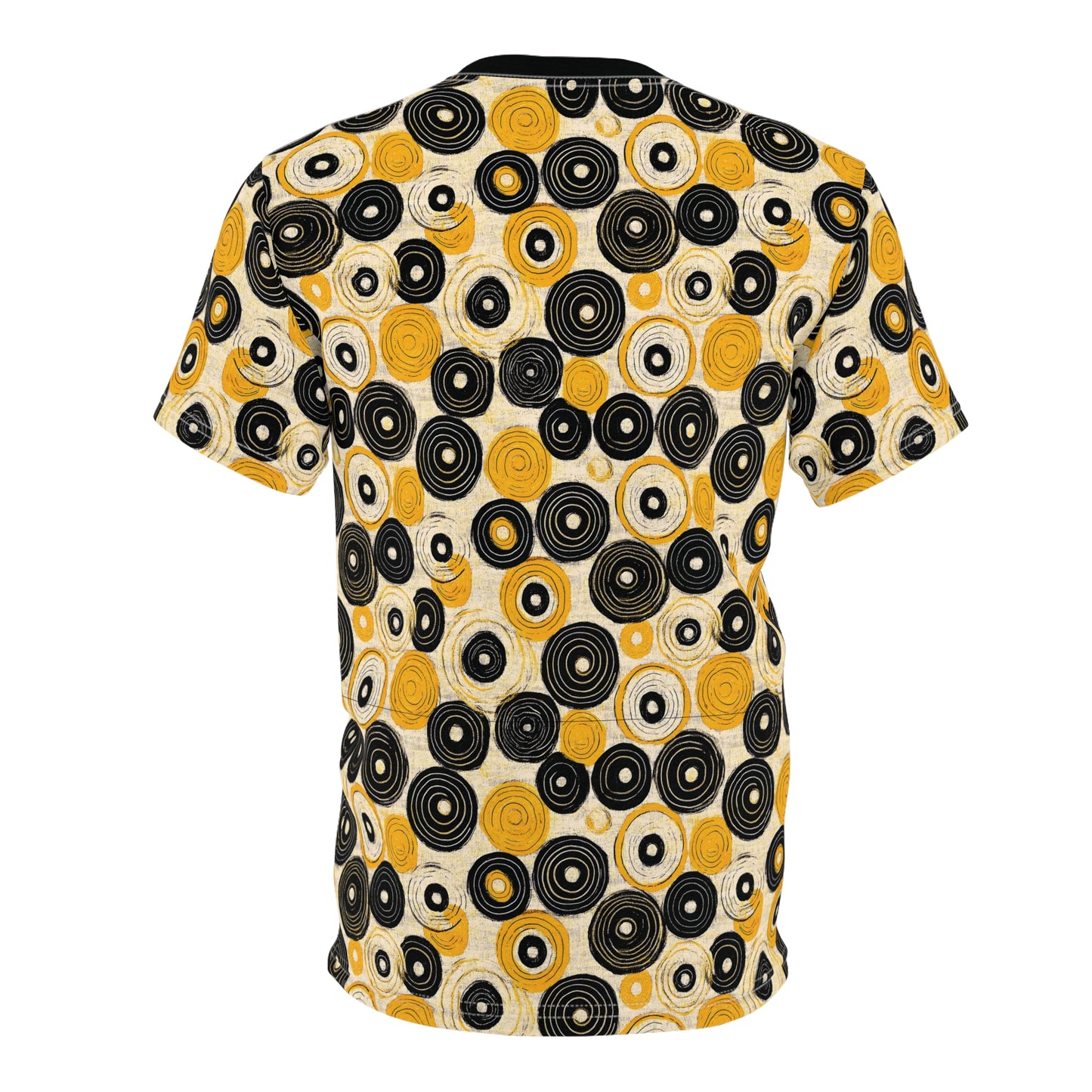 "Old 45's", Wearable Pattern Art Unisex Tee (70's Black Collar)