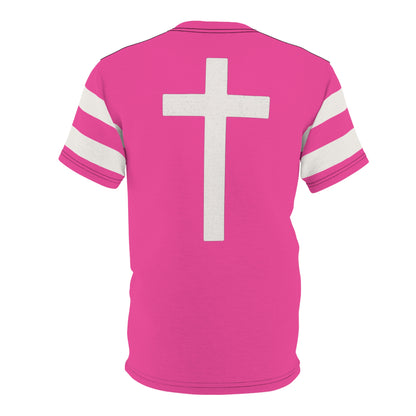 "Faith Overcomes Fear", Unisex Tee (Hot Pink)