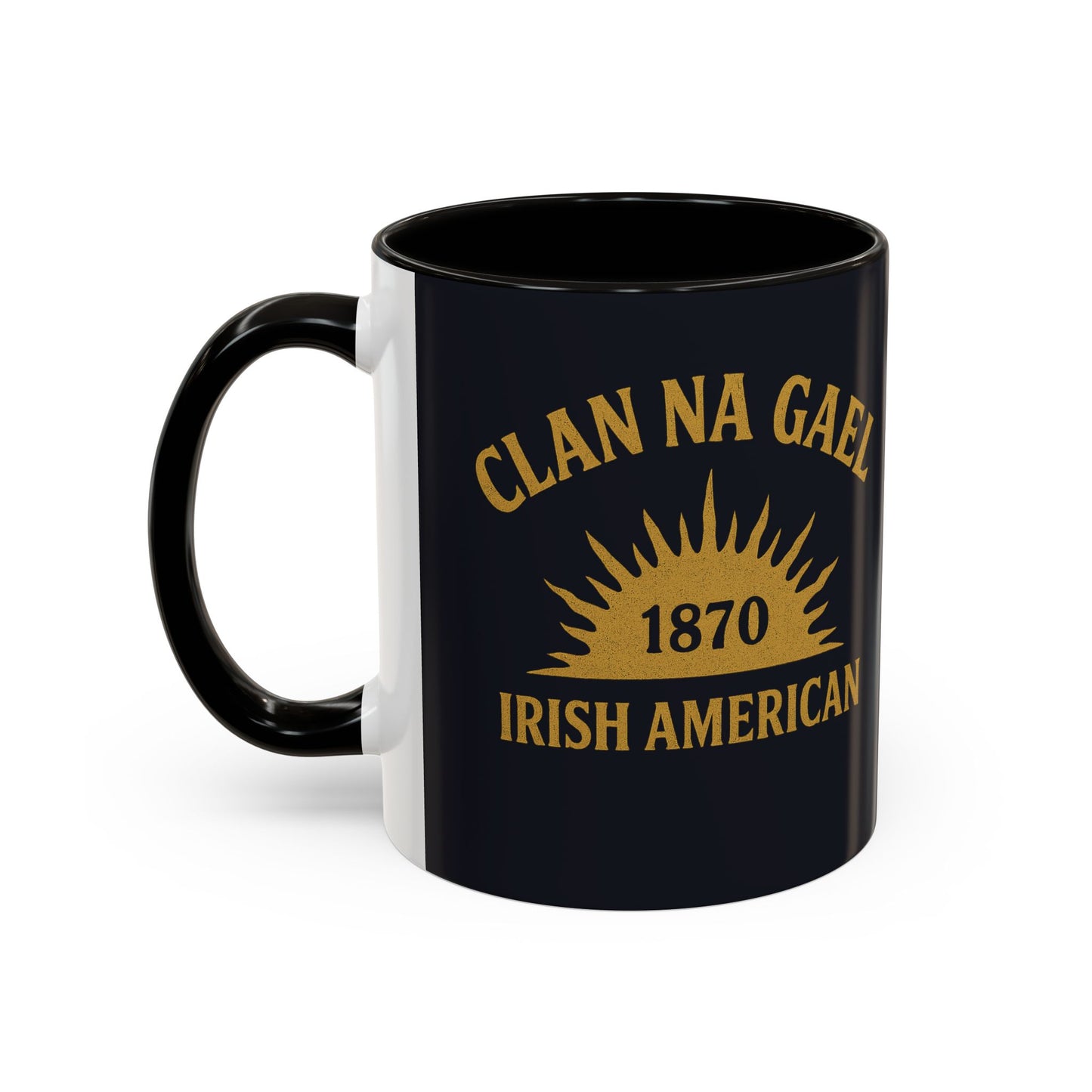 "Clan na Gael - Irish American", Colorful Mugs (11oz, 15oz) (Black Denim)