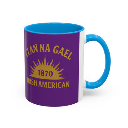 "Clan na Gael - Irish American", Colorful Mugs (11oz, 15oz) (Vesper Violet)