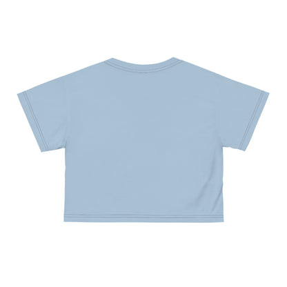 "Delicious Cherries", Crop Tee (Retro Sky)
