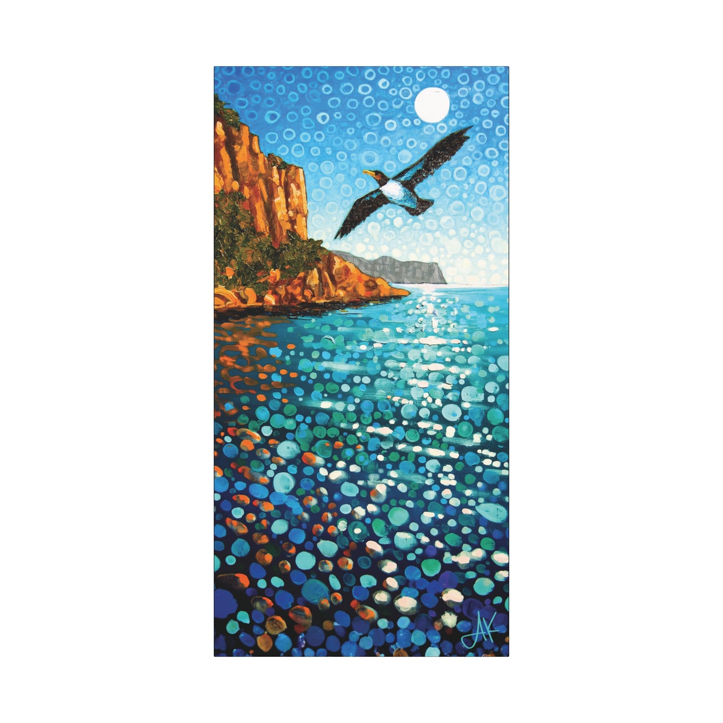 "Sky Kin VII – Gannet in the Glittering Noon", Fine Art Matte Canvas, Stretched, 1.25"