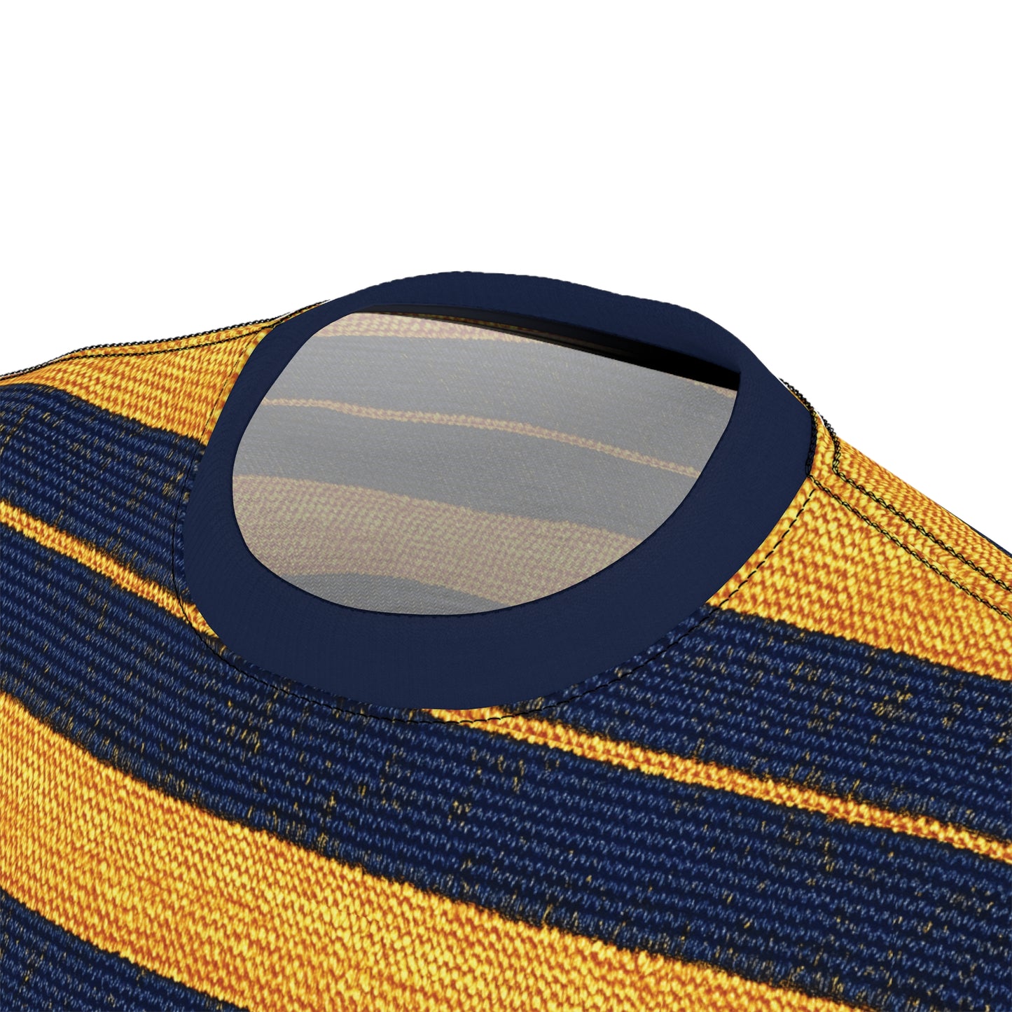 "Golden Ensign", Unisex Tee (Ensign Blue Collar)
