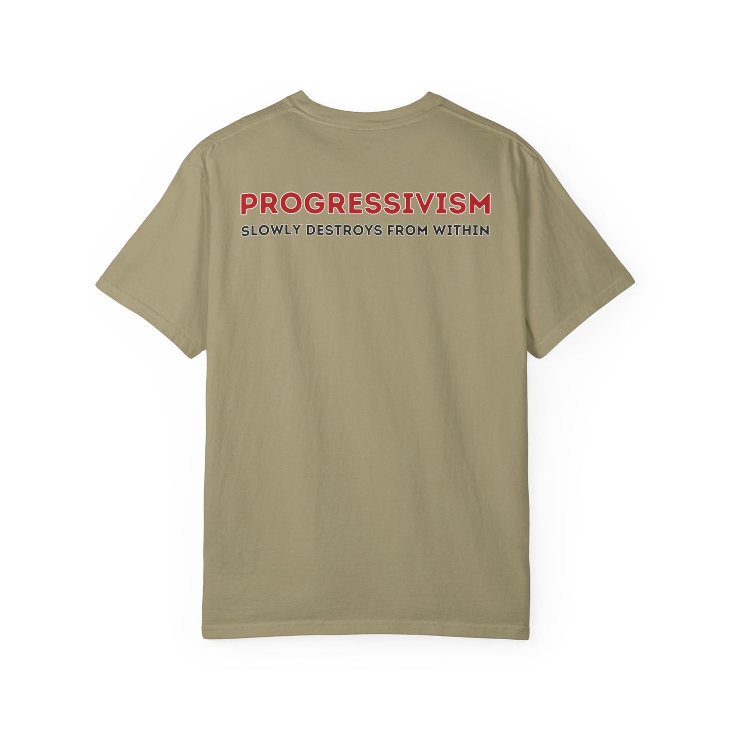 "Progressivism Slowly Destroys From Within", Unisex T-shirt (Light Colors)