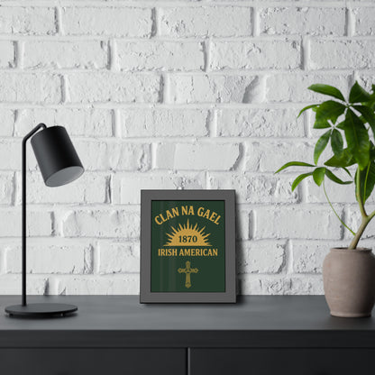 "Clan na Gael - Irish American", Framed Paper Poster (Fenian Green)