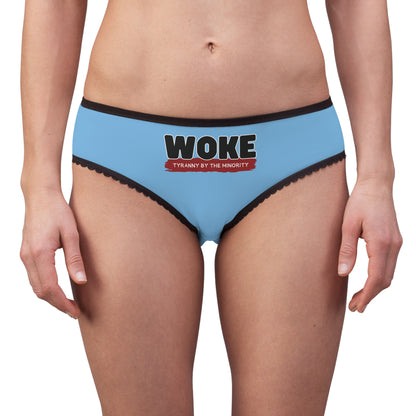 "Woke - Tyranny by the Minority", Women's Briefs (Sky Blue)