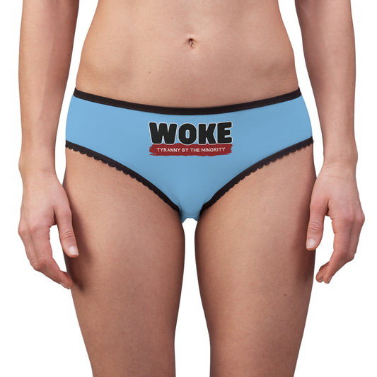 "Woke - Tyranny by the Minority", Women's Briefs (Sky Blue)