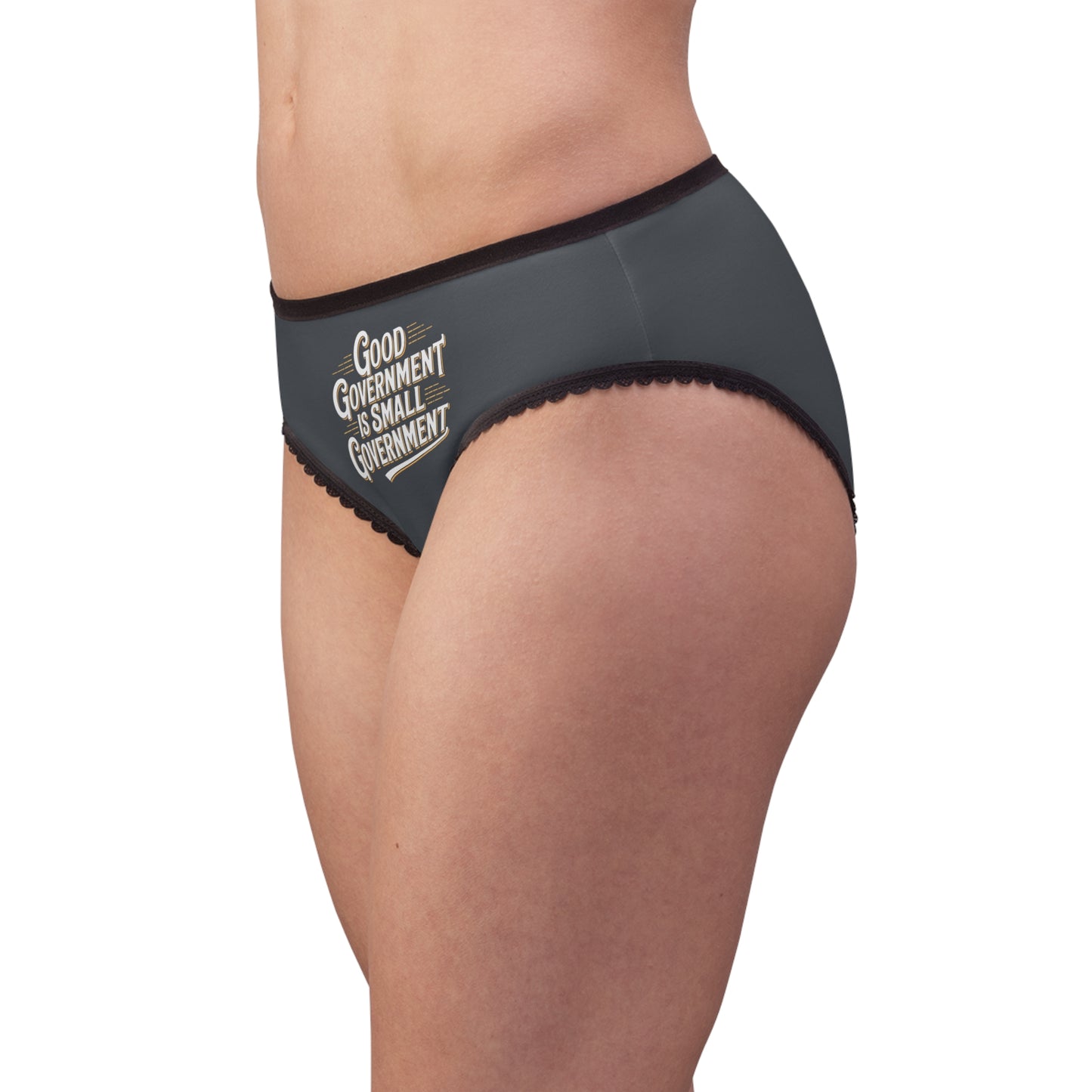 "Good Government is Small Government", Women's Briefs (Hebridean Grey)