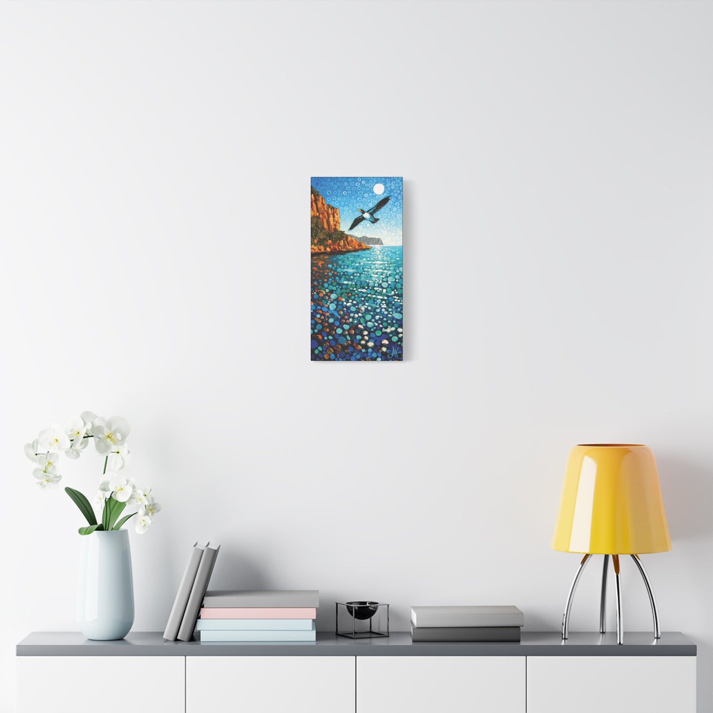 "Sky Kin VII – Gannet in the Glittering Noon", Fine Art Matte Canvas, Stretched, 1.25"