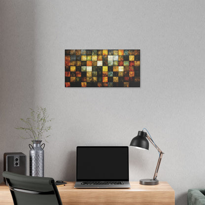 "Wood Block Pattern" #01, Classic Stretched Canvas Fine Art Print